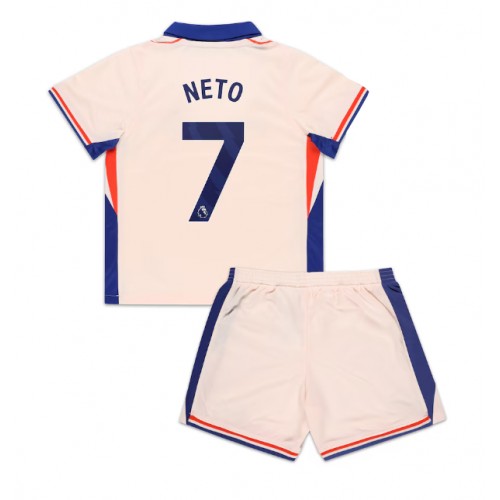 Fotbalové Dres Chelsea Pedro Neto #7 Dětské Venkovní 2024-25 Krátký Rukáv (+ trenýrky)